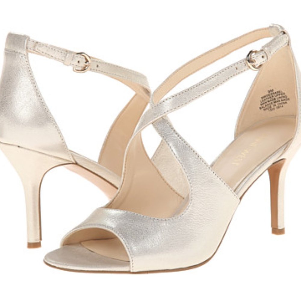 Nine West Gessabel Metallic Dress Sandals Women's 6